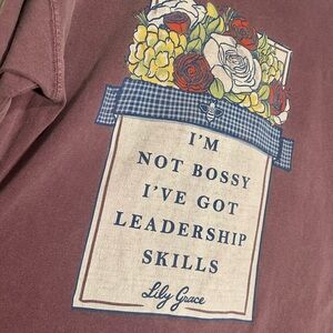 Lily Grace I’m Not Bossy Leadership Skills Crewneck Short Sleeve Pocket T-Shirt